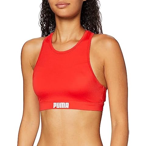 PUMA Women's High Neck T-Shirt in Red Cover