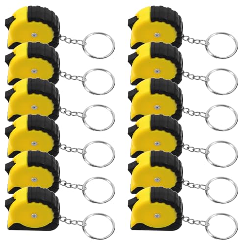 Cinta Métrica Mini Retráctil Llaveros Luxshiny 12 pcs