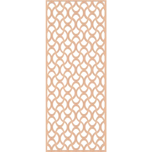Image of 31 3 /8 inchW x 79 3 /8 inchH x 3 /8 inchT Resort Decorative Fretwork Wood Wall Panels, Alder