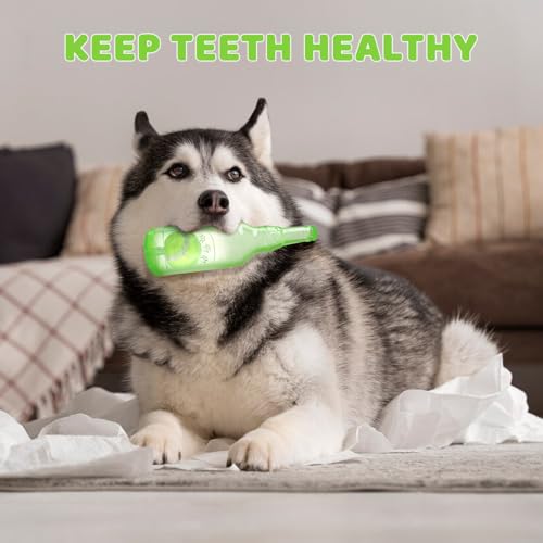 EeYahYong Brinquedo para cães com garrafa de água estridente, brinquedo de garrafa Crunchnplay para