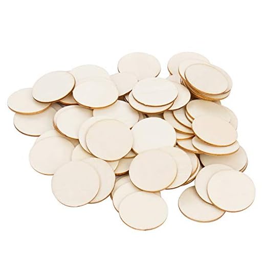 moinkerin 100  Piezas Rodajas de Madera Círculos Maderas, Discos de Madera Sin Acabado 32mm para DIY Boda Decoraciones, Manualidades, Etiquetas, Ornamentos, Libros de Recortes