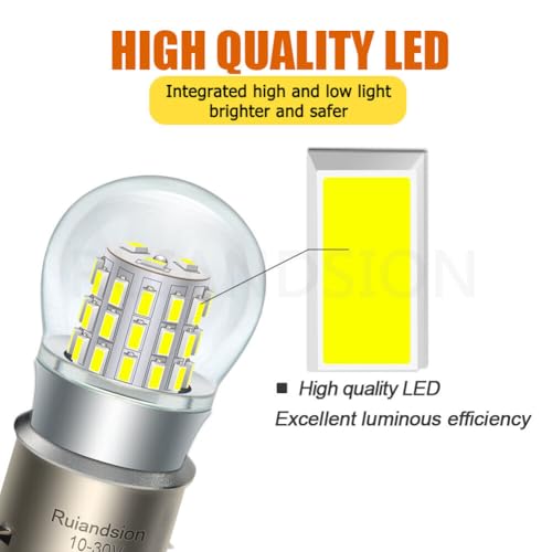 Ruiandsion BA20D LED Bulb 10-30V 1000Lm Luz Blanca miniatura 7