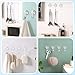 VIS'V Suction Cup Hooks, Small Shower Suction Hooks with Wipes, Heavy Duty, Removable and Reusable, Clear, 4 Pcs