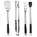 Pure Grill 4-PieceÂ Stainless Steel BBQ Tool Utensil Set - Professional Grade Barbecue Accessories