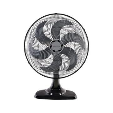 Ventisol Ventilador de Mesa Oscilante, Turbo 6 Pás Premium, Preto, 50cm, 127V