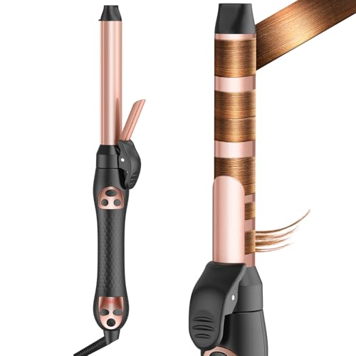 Rotating Curling Iron 1 Inch, 2024 Upgrade Automatic Hair Curler,...