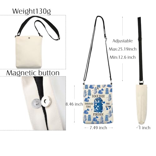 Doctor Crossbody Bag Doctor Movie Fans Gift Doctor TV Show Gifts Police Box Gift Together Forever Through Time And Space Handbag3