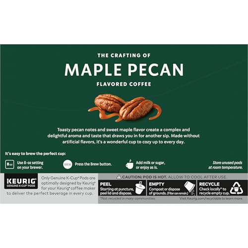 Starbucks K-Cup Coffee Pods, Flavored Hot or Iced Coffee, Maple Pecan, 60 Keurig Pods