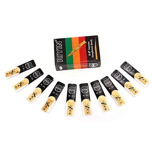 image for DIYOO 10pcs Bb Tone Soprano Saxophone Reed Bb Soprano Reed Sax Reed Ki