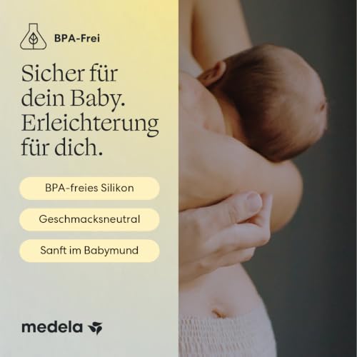 Medela Contact Brusthütchen aus Silikon – Weiches, ultradünnes Design – BPA-frei – 1 Packung mit 2 Hütchen (24 mm) und Aufbewahrungsbox – Ansicht 5