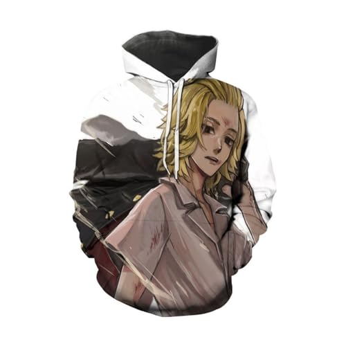 CUTTE Sudadera Cosplay Manjiro Sano Tokyo Revengers | Estampado 3D Oficial | Unisex Estilo Streetwear (660,5XL)