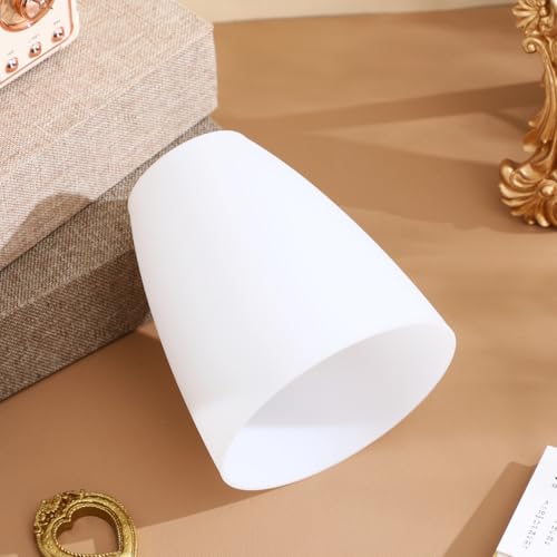Image of Yardwe 2 Pack Flat Lamp Shade Replacement Plastic Lamp Shades with 42Mm Opening Small Shade for Ceiling Wall Light Indoor Light Cover 4.52 X 3.93 X 3.93 in