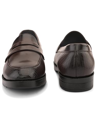 Image of STANPHORD Mens Loafers Men Black Solid Leatherette Formal Slip on Durable Moccasins Penny Loafers Shoes Without Laces