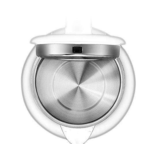 Hervidor eléctrico simple blanco 1.7L acero inoxidable miniatura 6