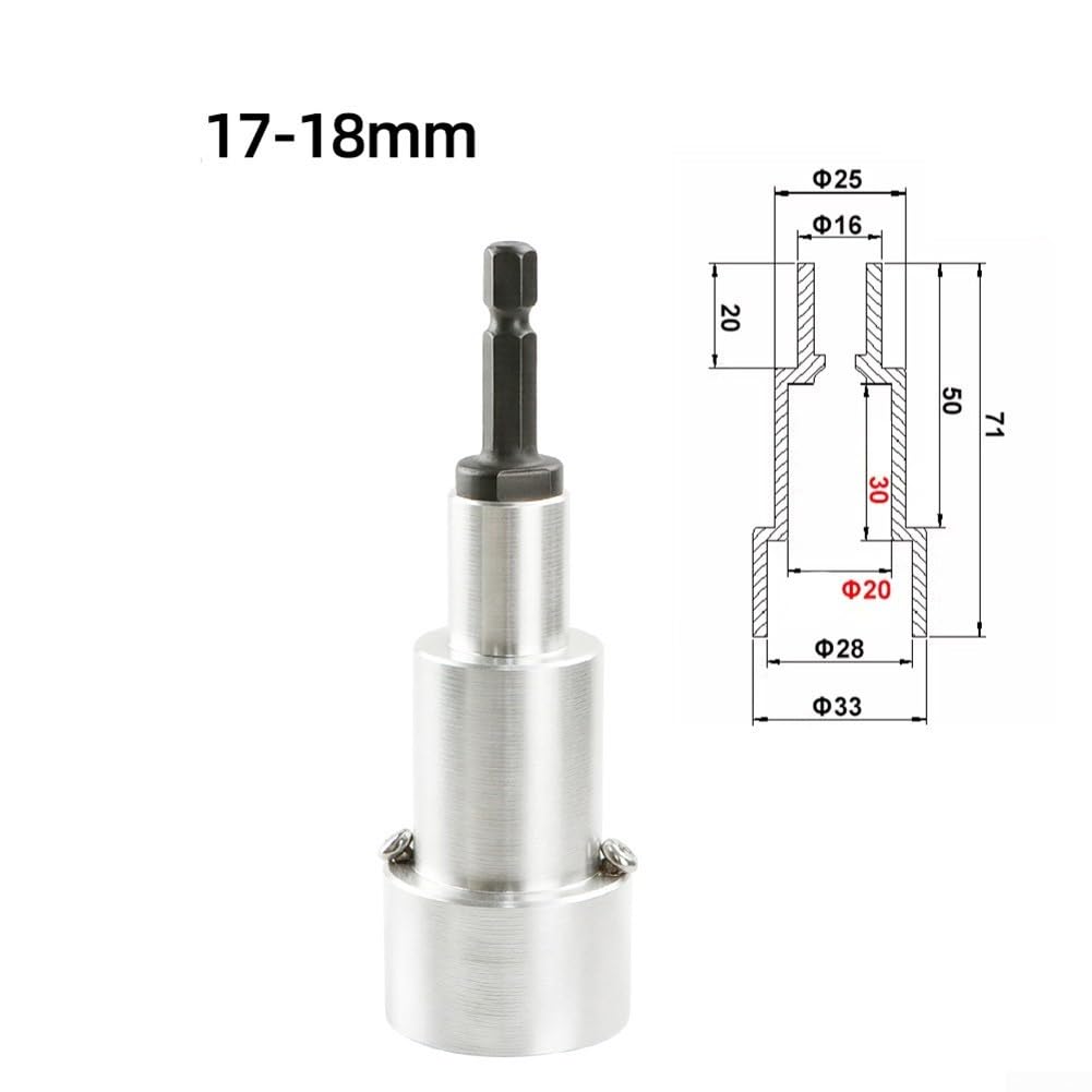 Ręczna elektryczna głowica maszyny do zamykania butelek z trzpieniem sześciokątnym 1/10.2 cm do 8-18 mm biały plastikowy adapter wiertła uszczelniającego narzędzie (11-12 mm)