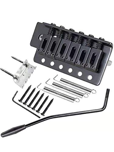 sdhengyee 52.5mm Guitar Stratocaster Tremolo Bridge Set for Fender Strat Squier Electric Guitar Replacement, Black