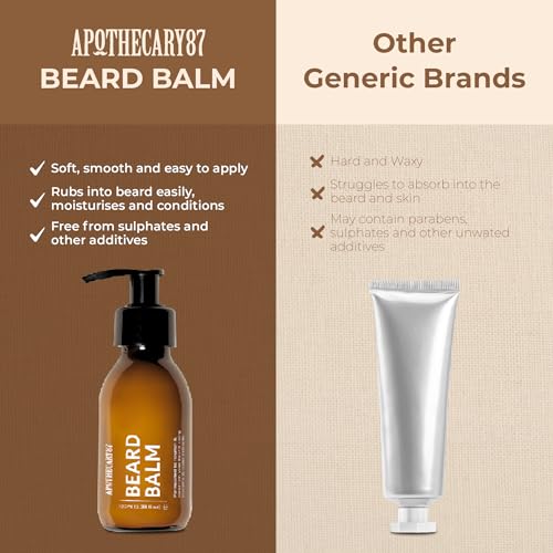 Apothecary 87 Beard Balm | Moisturising Beard Conditioner | Premium Formulation With Plant Extracts | Nourishes, Softens and Conditions, Reduces Irritation | 100ml