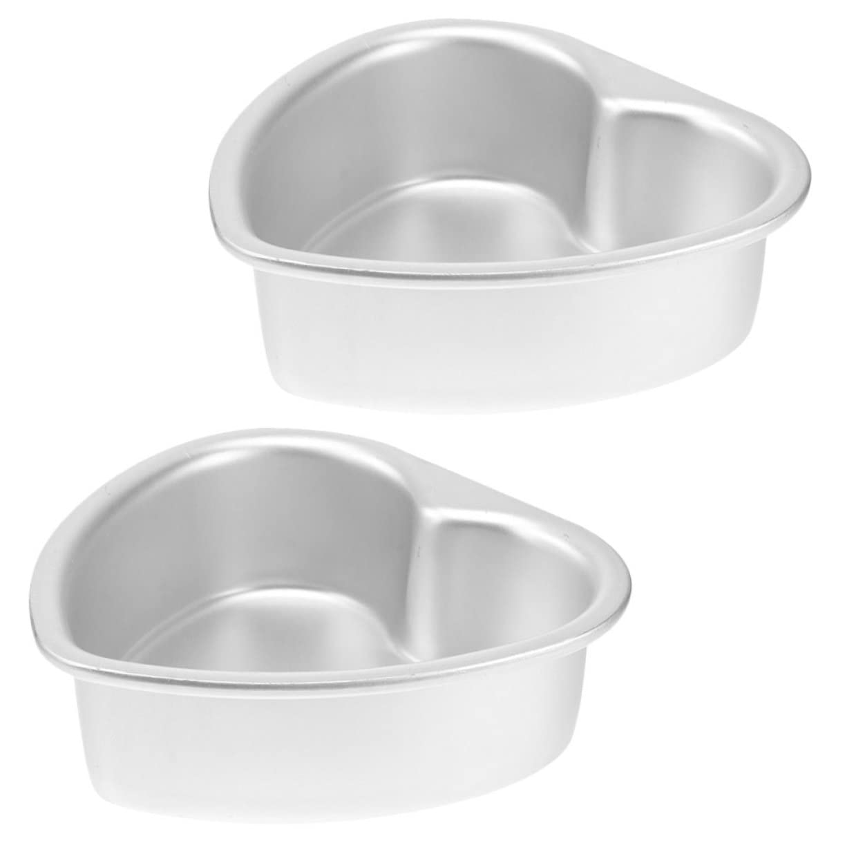 GLEAVI 2 Moldes para Tartas en Aleación de Aluminio y Reutilizables y Fáciles de Desmoldar Forma de Corazón Ideales para Hornear en Casa y Principiantes Principiantes