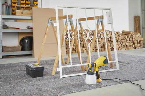 Image of WAGNER Paint Spray System Wood&Metal Sprayer W 100 for Paints, glazes Indoors and Outdoors, 5 m-12 min, Container 800 ml, 280 W