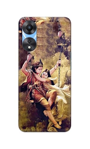 Image of Printed Hard Back Cover for Oppo A78 5G Back Cover (Radha Krishna Love -J1) -190724(EA)