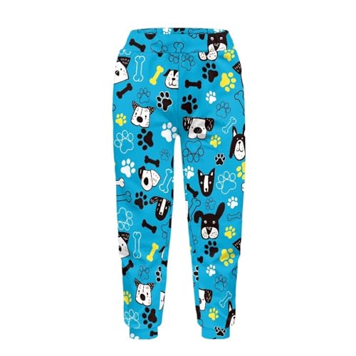 Boys Girls Pants Sweatpants Elastic Waisted Sports Pants with Pockets Casual Jogger Pants Leggings for 4-10Y