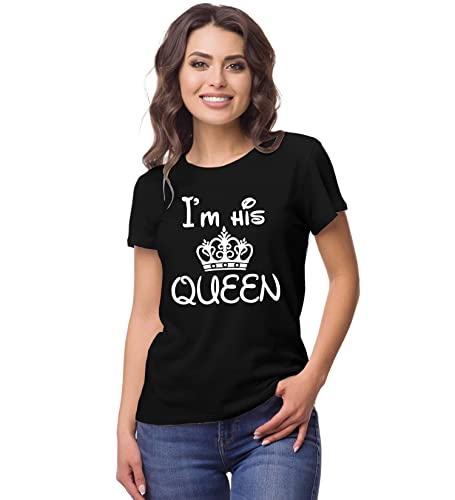 Image of Hangout Hub | Couple Tshirts | Her King His Queen | Set of 2