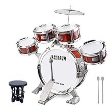 【 Professional & Sturdy Drum Kit 】: Sanlinkee kids drum kits developed according to the 1:2 ratio of professional drums,designed to be suitable for kids. With a stable and cute little foot-shaped support frame, it is as stable as a horse step, so the...