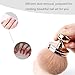 Nail Art Dust Brush Soft Nail Dust Powder Remover Brush Nail Cleaning Brushes Manicure Duster Tools (Rose Gold)