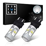 SiriusLED Extremely Bright 2835 Chipset Projection 1400 Lumen Dual Brightness LED Brake Tail Turn Signal Light Bulb Pure White Size 3157 3156 Pack of 2