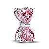 PANDORA Moments 794253C01 Breloque nœud rose en argent sterling avec zircone