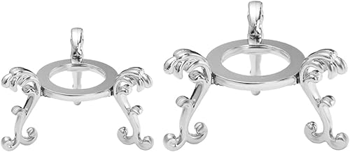 Miniatura 2 de Soporte de bola de cristal, soporte de esfera de cristal, estilo antiguo, soporte de exhibición de cristal plateado y dorado, soporte de bola de