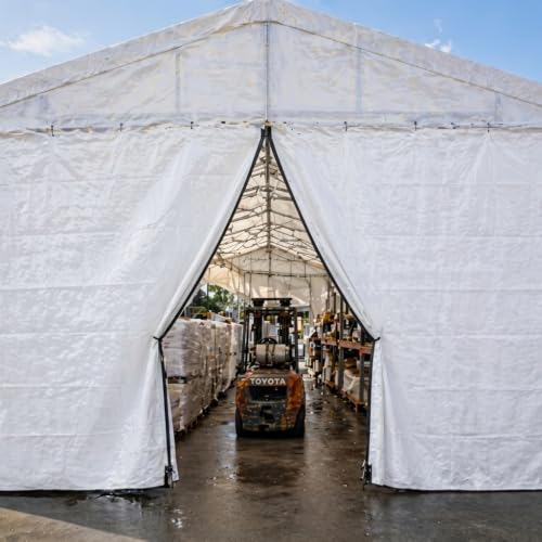 Tarps Plus 2-Pack Heavy Duty Self-Adhesive Tarp Zipper Door Kit, 3" x 7 Ft Double-Sided Zipper for Tarps, Plastic Sheeting, Dust Barriers, Greenhouses & Temporary Enclosures by Tarps Plus - Used condition - Image 4