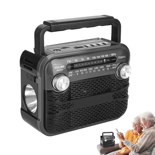 Radio portable multifonction solaire avec lampe torche 3 intensités et autonomie totale