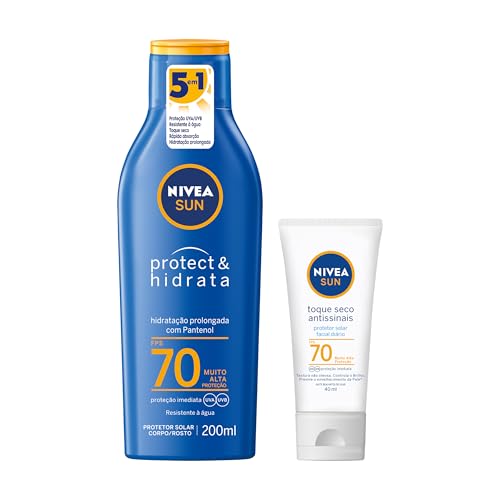 NIVEA SUN Protetor Solar Protect & Hidrata FPS 70 + SUN Facial toque seco FPS70 40ML