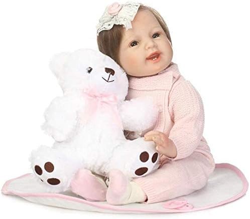 Reborn Baby Dolls Nurturing Dolls, Reborn lebensechte Baby Girl Puppe Vinyl Skin Reborn Baby Dolls 22 Zoll,Photo Color,52cm