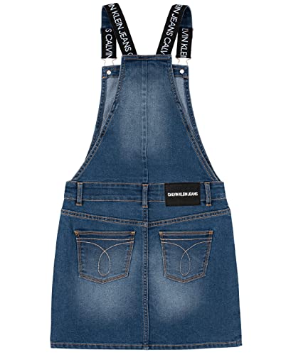 calvin klein denim overall dress Vintage Calvin Klein Kids Girls Denim Bib Overall Dress 3T