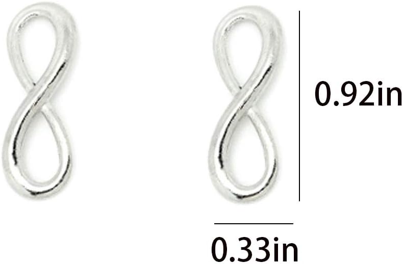 100 PCS Alloy Infinity Links Connector Charms Antique Silver Infinity Love Symbol Charms Symbol Connector Charms Pendants for Bracelets Necklace Jewelry Making or DIY Crafts - Image 2