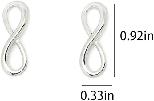 Miniatura 2 de 100 dijes de aleación de eslabones de infinito de plata antigua, símbolo de amor, dijes de símbolos para pulseras, collares, joyería o manualidades
