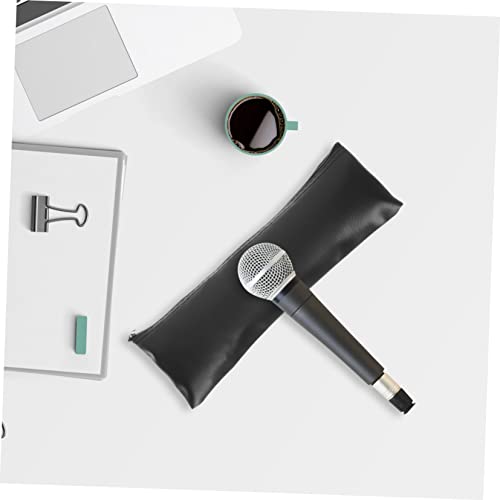 Milisten Leather Bag 8 Pcs Mic Portable Storage Travel Microphones Carry Pouch Bag Leather Black Shockproof Vocal Protector For Carrying Hard With Outdoor Zipper Microphone Case Wireless Microphones #TOP2