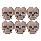 GETAJGHSD 金属製髑髅デザインチューニングペグ アコースティックとエレキギター交換用ノブ 高精度ピッチ調整 幅広い互換性 固定力向上ギターパーツ 6個セット