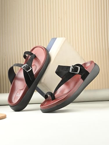 Image of EL PASO Men Faux Leather Ultra Comfortable Casual Slip On Sandals EP55705 P