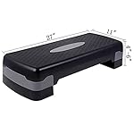 27" Adjustable Exercise Equipment Step Platform For Sports & Fitness (black & grey) - Image 2