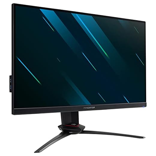 Acer Predator XB253Q Gpbmiiprzx 24.5" FHD (1920 x 1080) IPS NVIDIA G-SYNC Compatible Gaming Monitor, VESA Certified DisplayHDR400, Up to 0.9ms (G to G), 144Hz, 99% sRGB (1 x Display Port & 2 x HDMI)