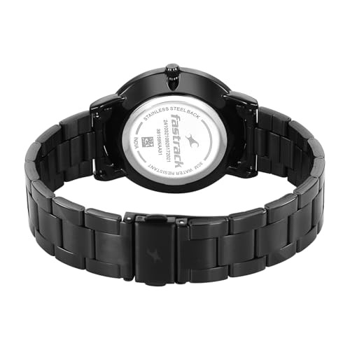 Image of Fastrack Stunners X Quartz Analog with Dark Green Dial Black Stainless Steel Strap Watch for Men - 38159NM01