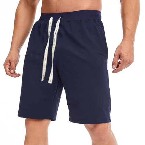 Shorts deportivos de algodón para hombre cómodos y sueltos miniatura 1