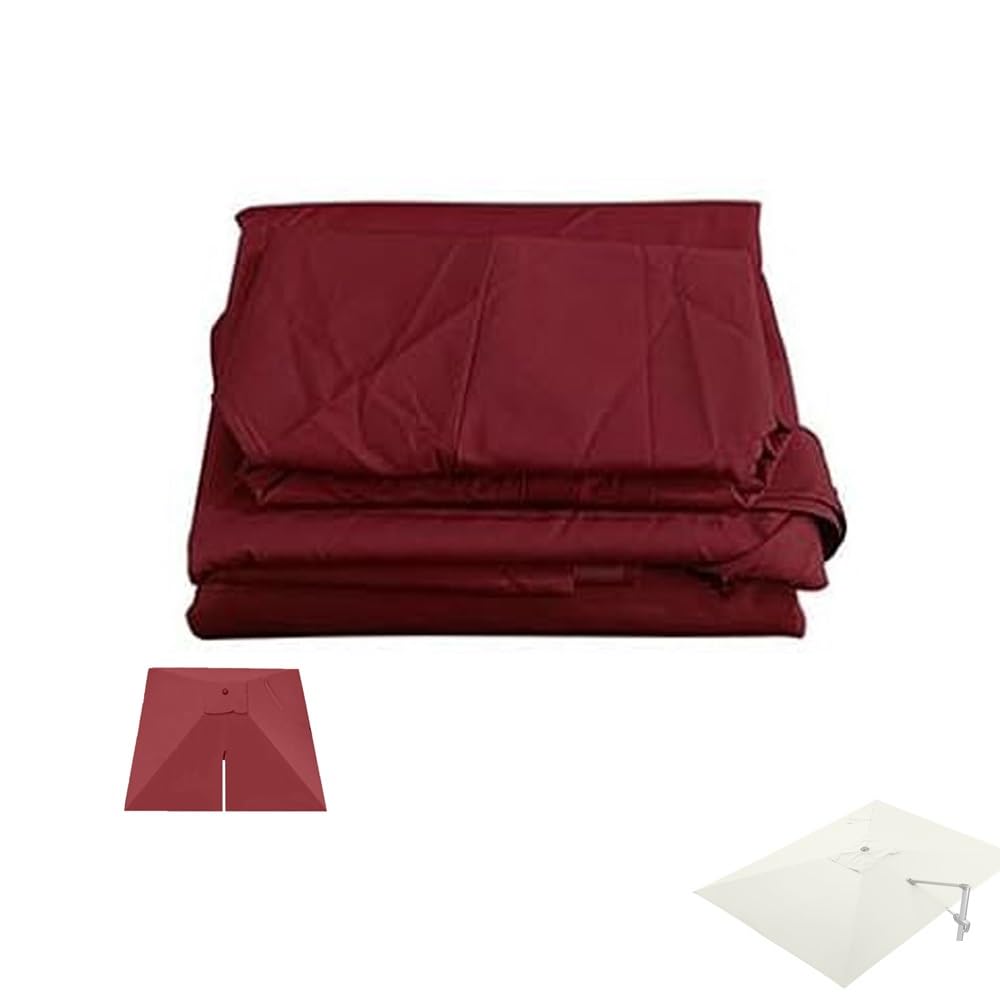 LRZPTDYU This 8'x8' Patio Umbrella Replacement Canopy Garden Parasol Top Cover for 10'x10' & 13'x10' Cantilever Umbrellas Fabric (2.5x2.5m)