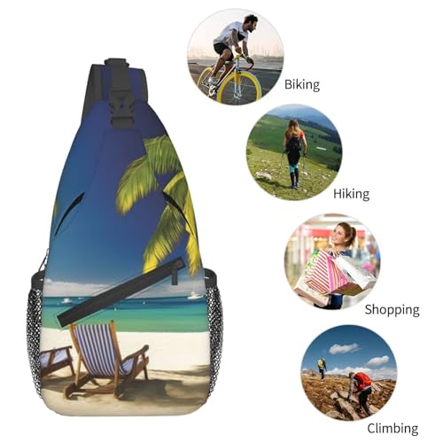 Bolso cruzado para hombre mochila tipo bandolera urbana negra miniatura 6