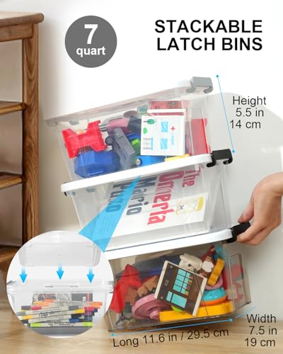 Save 36% on NUMIFUN 6-Pack Clear Stackable Storage Bins