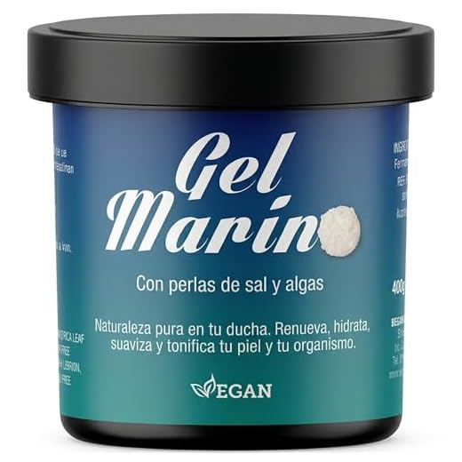 Gel de baño con sal marina y algas. Sin parabenos, sin sales de aluminio y sin siliconas