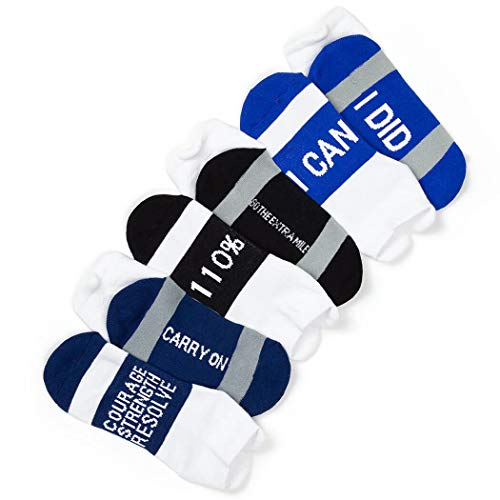Gone For a Run Inspirational Athletic Running Socks - One Size Fits Most - Set of 3 Pairs - Multicolored (Reach Your Goals)
